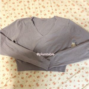 Brandy Melville Lavender V-Neck Sweater